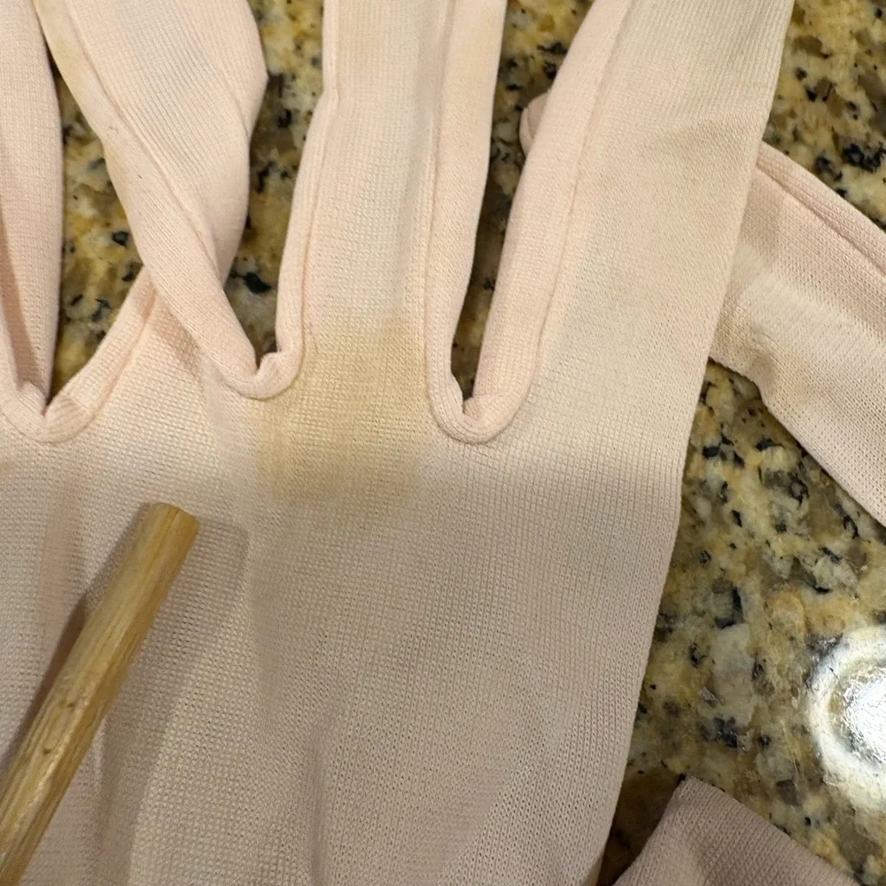 Vintage Ladies Gloves Lot 14 Pair leather fabric pink white black mixed sizes